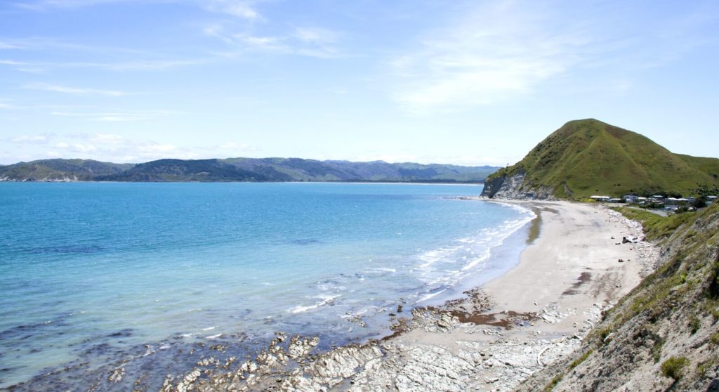 One of the best Hawkes Bay activities is visiting Mahia peninsula where Jeremy has his family batch. This is a photo of the beach from Kinikini Road 